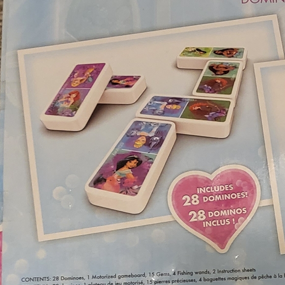 Disney Princess Magical Gems Fishing Game+ Dominoes NEW - Picture 5 of 6